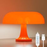 Veilleuse champignon led r�tro lampe de chevet � intensit� variable 3 couleurs d�coration int�rieure