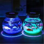 Veilleuse led enfant forme bouteille poisson de mer rvb 11 cm ? portable sur piles cr2023 lampe de nuit ...