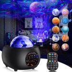 Veilleuse projecteur plantes et toiles lumire de projection 32 modes clairage haut - parleur bluetooth ...
