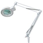 Lampe avec loupe - velleman - 22 w - blanc - lentille 8 dioptries - bras articulé Lampe avec loupe - velleman - 22 w - blanc - lentille 8 dioptries - bras articulé