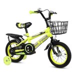 V�lo 16 pouces enfants 3 ans avec roues stabilisatrices guidon et selle r�glables - jaune