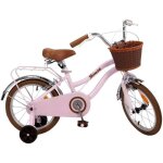 Vélo 16 pouces - guizmax - vintage enfant fille - panier avant - 2 freins - acier blanc Vélo 16 pouces - guizmax - vintage enfant fille - panier avant - 2 freins - acier blanc