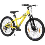 V�lo premium 24 pouces d�railleur 21 vitesses vtt unisexe freins et disque cadre aluminium
