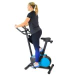 Vlo d'appartement tempo roue d'inertie 3kg - 8 niveaux de rsistance, capteurs pouls, ecran d'entranement, ...