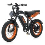 V�lo electrique 20 moteur 750w 40km / h batterie amouvible 48v / 182ah vtc 43 - 75km autonomie noir orange ...