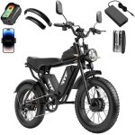 V�lo electrique adulte - pneus tout terrain - moteur 2000w - batterie amovible 52v / 40ah - autonomie ...