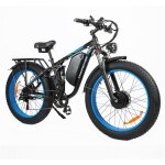 V�lo electrique baolujie double moteur 1500w x2 batterie 52v32ah 55km / h autonomie pas 100km 26 * 4. ...