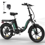 Hitway v�lo �lectrique 20 vtt - batterie 36v - 112ah - moteur 250w - 7 vitesses - noir