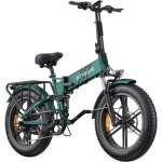 Velo electrique pliable engwe engine pro 2. 0 autonomie 110km batterie 52v16ah tout suspendu pneus snow ...