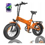 V�lo �lectrique pliant pvy z20 plus gros pneus 20 * 40 pouces moteur 1000 w batterie 16ah orange