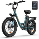 V�lo �lectrique urlife e20 20 � gros pneus pour adultes - moteur 350 w autonomie de 100 km 7 vitesses ...