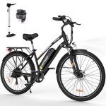 Vlo lectrique vae - hitway - noir - 28  - batterie amovible 250w 36v 12ah - shimano 7 vitesses - vtt ...