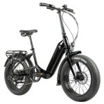 Velo electrique - vae pliant fat bike 20 leader fox cody 2024 mixte noir 7v moteur roue ar bafang 36v ...