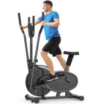 V�lo elliptique 2 - en - 1 pour maison ? appareil cardio compact r�sistance r�glable - �cran lcd - charge ...