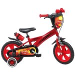 Vlo enfant 12 cars / disney avec 1 frein - plaque avant bidon et porte bidon + 2 stabilisateur amovibles. ...