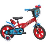 Vlo enfant 12 garon spiderman pour enfant < 90 cm - quip de 1 frein 2 stabilisateurs amovibles et ...