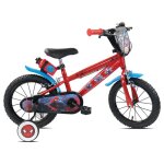 V�lo enfant 14 spiderman (90 � 105cm) avec 2 freins plaque avant d�corative bidon arri�re stabilisateurs ...