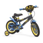 V�lo enfant batman 14 - toimsa - 4 / 6 ans - suspension fourche - si�ge r�glable - noir - panier - cadre ...