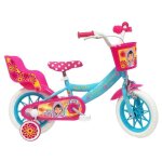V�lo enfant fille 12 princesse des sables - 2 / 4 ans rose & bleu �quip� de 1 frein panier avant porte ...
