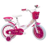 V�lo enfant fille 14 lolli girl ( taille 90 cm � 105 cm ) �quip� de 2 freins coffre arri�re panier avant ...