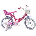 Vélo enfant fille 16 minnie / disney équipé de 2 freins + porte poupée - panier avant et stabilisateurs ... Vélo enfant fille 16 minnie / disney équipé de 2 freins + porte poupée - panier avant et stabilisateurs ...