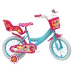 Vlo enfant fille 16 princesse des sables - 5  7 ans - bleu & rose quip de 2 freins