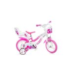 Vélo pour fille - dino bikes - flappy - 12 pouces - blanc et rose - frein avant Vélo pour fille - dino bikes - flappy - 12 pouces - blanc et rose - frein avant