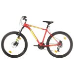Vlo de montagne tout suspendu - vidaxl - roues 27, 5 pouces - 21 vitesses - rouge
