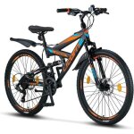 Vélo tout terrain licorne bike strong 2d - schwarz / blau / orange - 26 275 29 Vélo tout terrain licorne bike strong 2d - schwarz / blau / orange - 26 275 29