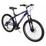 Velo vtt huffy extent pour filles 24 semi - rigide - shimano 18 vitesses - violette
