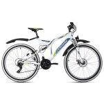 Vlo vtt tout suspendu 26 ks cycling zodiac - blanc vert - 21 vitesses