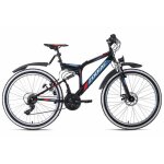 Vlo vtt tout suspendu 26 ks cycling zodiac noir rouge 21 vitesses