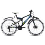 Vlo vtt tout suspendu 26 ks cycling zodiac unisexe 21 vitesses noir vert