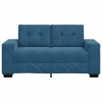 Velours sofa doux - lemon - canap� moderne - 2 / 4 personnes - bleu 160x77x82 cm polyester ss1522