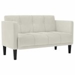 Velours sofa doux - lemon - canap� moderne - 2 / 4 personnes - deux places cr�me 111 cm ss1515