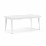 Venedig table de salle � manger 95x180 / 276 2 x extensions inclues finition blanche.