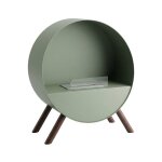 Venere - chemin�e au bio�thanol sur pied 60x72x30 cm avec br�leur 1 litre et pieds en bois de pin vert ...