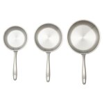 Venteo set de poele inox plaque induction 2 feux lot casserole et poele induction durable et r�sistant ...