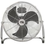 Ventilateur electrique pro industriel design chrome gris puissant 220v 220 v sol