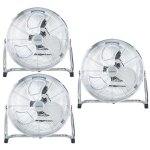 Ventilateur industriel de sol - brasseur dair - oceanic - 120 w - 3 vitesses - � 45 cm - chrom� - lot ...