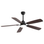 Ventilateur de plafond 132 cm 52 pouces 5 pales moteur dc silencieux 6 vitesses led dimmable 3 couleurs ...