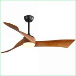 Ventilateurs de plafond - 132 cm dc - moteur 6 vitesses lumi�re led t�l�commande ? noir