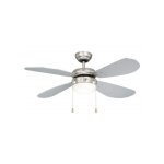 Ventilateur de plafond - fan - boutique - classic argent - pales argent - silencieux - 105cm