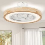 Ventilateur de plafond - homcom - r�versible - lumi�re et t�l�commande - minuterie luminosit� r�glable ...