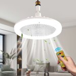 Ventilateur de plafond led 25cm - 3 vitesses - 3 couleurs dintensit� - t�l�commande - silencieux - ventilateur ...