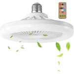 Ventilateur de plafond avec lumi�re - zor� - petit format - ventilateur ferm� - led compatible e26 / ...