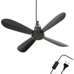 Ventilateur de plafond mobile avec prise et interrupteur 220 - 240 v / 5 w diam�tre 40 cm ventilateur ...