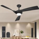 Ventilateur de plafond - moderne - 132 cm - tlcommande - led 3cct - silencieux