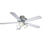 Ventilateur de plafond rversible farelek baleares -  132 cm 5 pales blanches / cannes blanches + clairage ...
