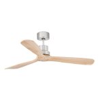 Ventilateur de plafond sans lumire nickel mat  132 cm lantau dc 33373dc